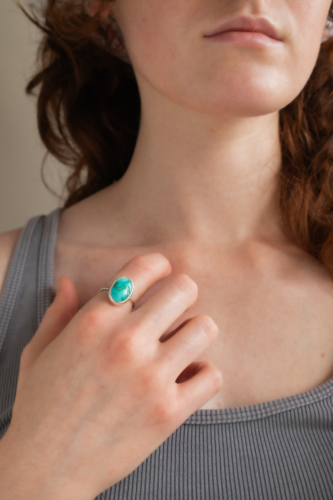Size 8 | Sonoran Turquoise Oval Ring