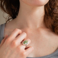 Size 7.75 | Evans Turquoise Oval Ring