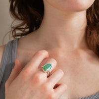 Size 10.25 | Evans Turquoise Oval Ring