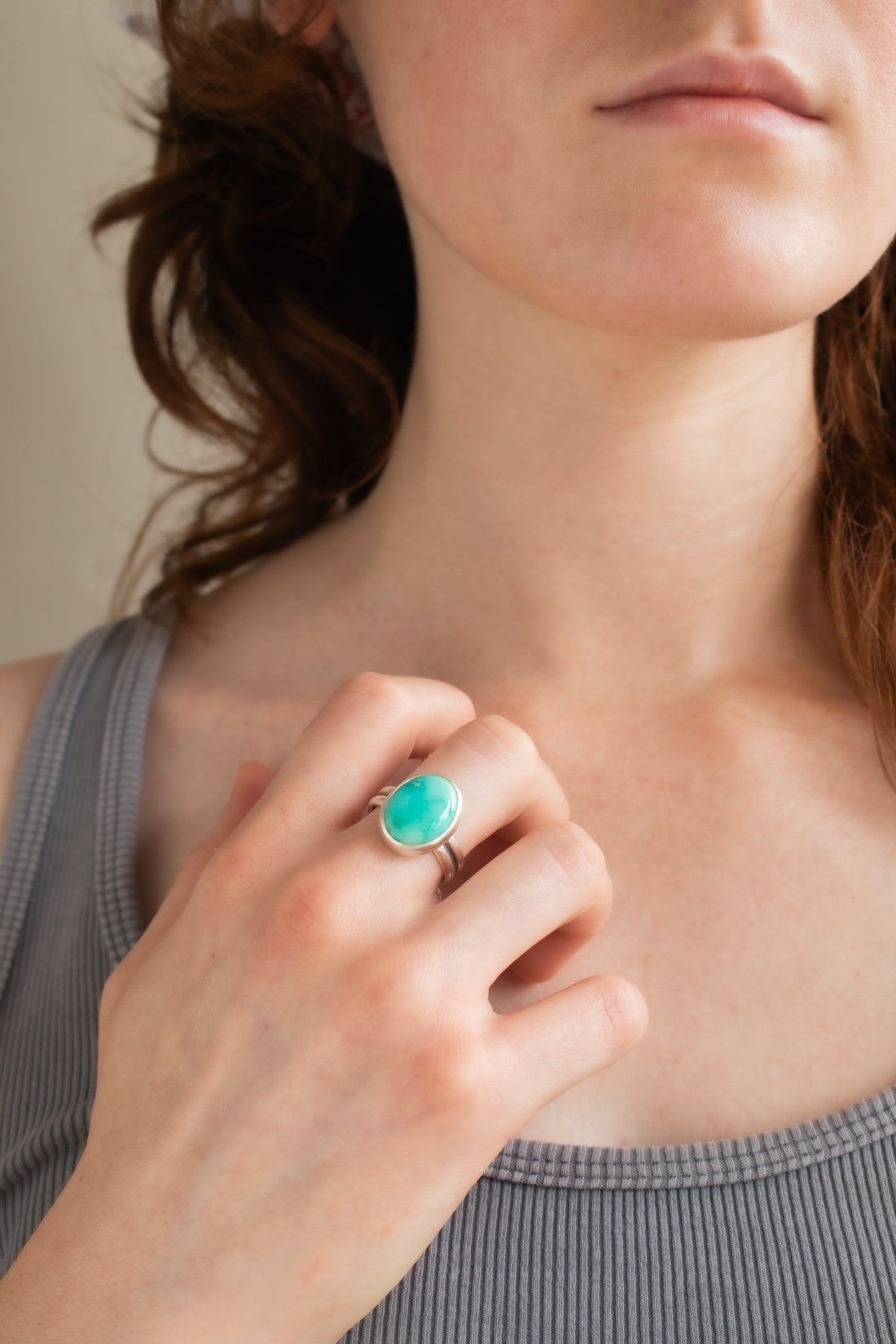 Size 9 | Emerald Valley Turquoise Oval Ring