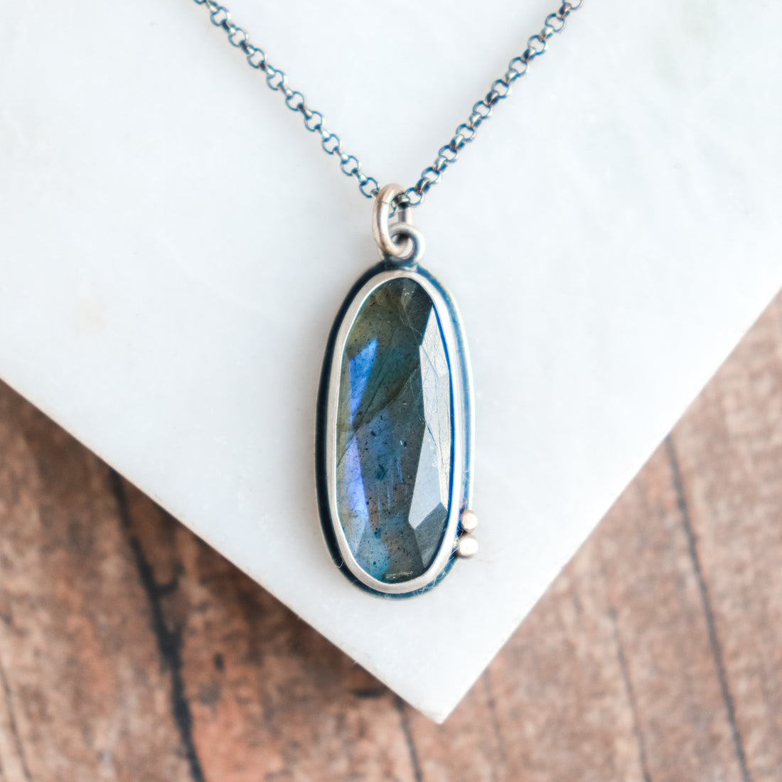 Labradorite Slim 14k Necklace