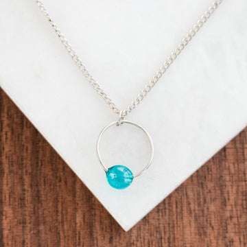 Blue Blown Glass Necklace