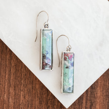 Diana Silver Bar Drop Earrings no.1