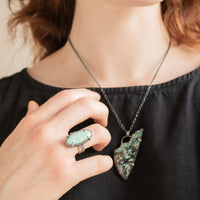 Size 7.5 | Carmel Mountain Variscite Prong Ring
