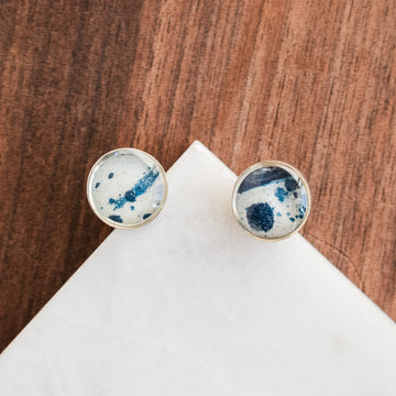 Brittany Silver Round Studs no.2