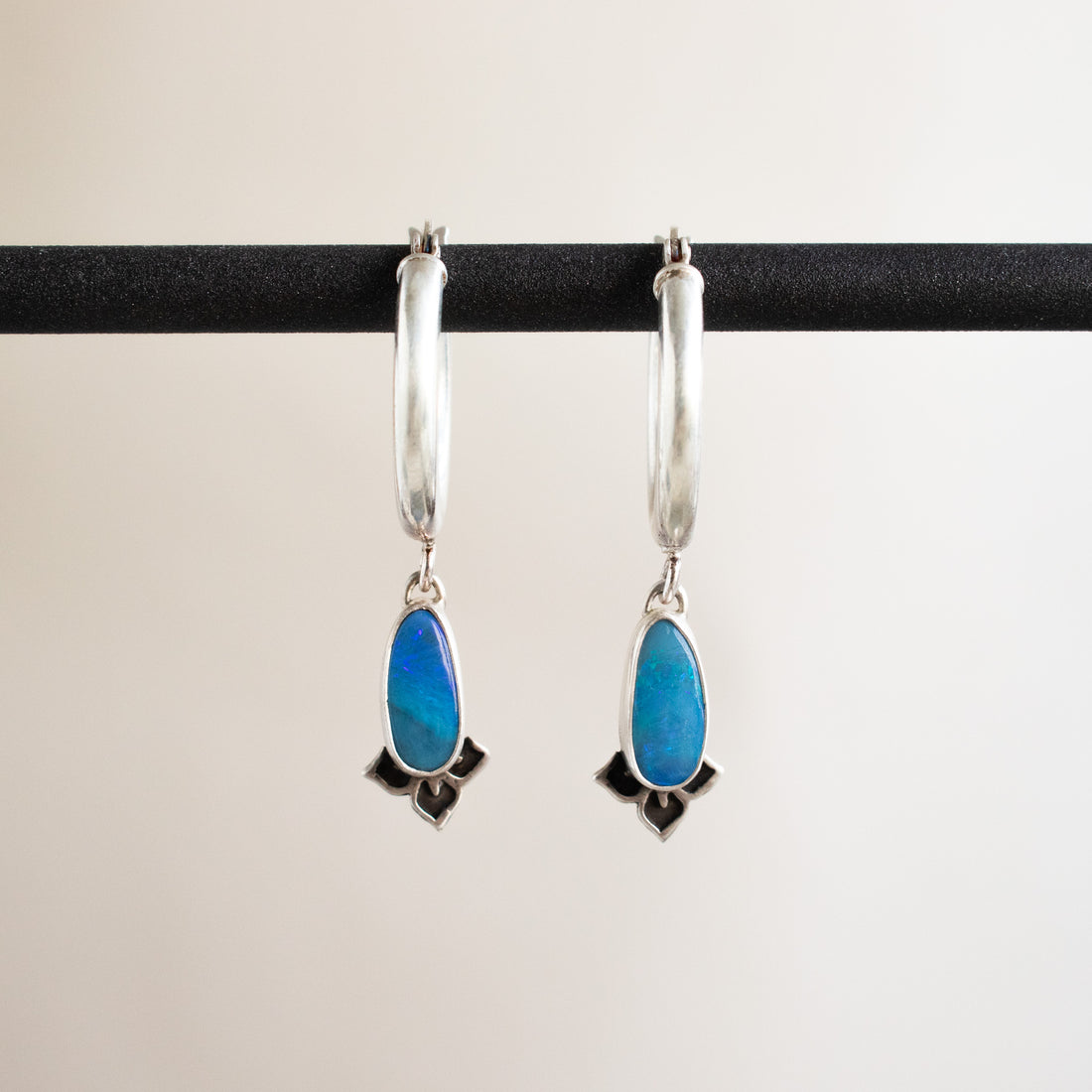 Australian Opal Meraki Hoop Earrings no. 2