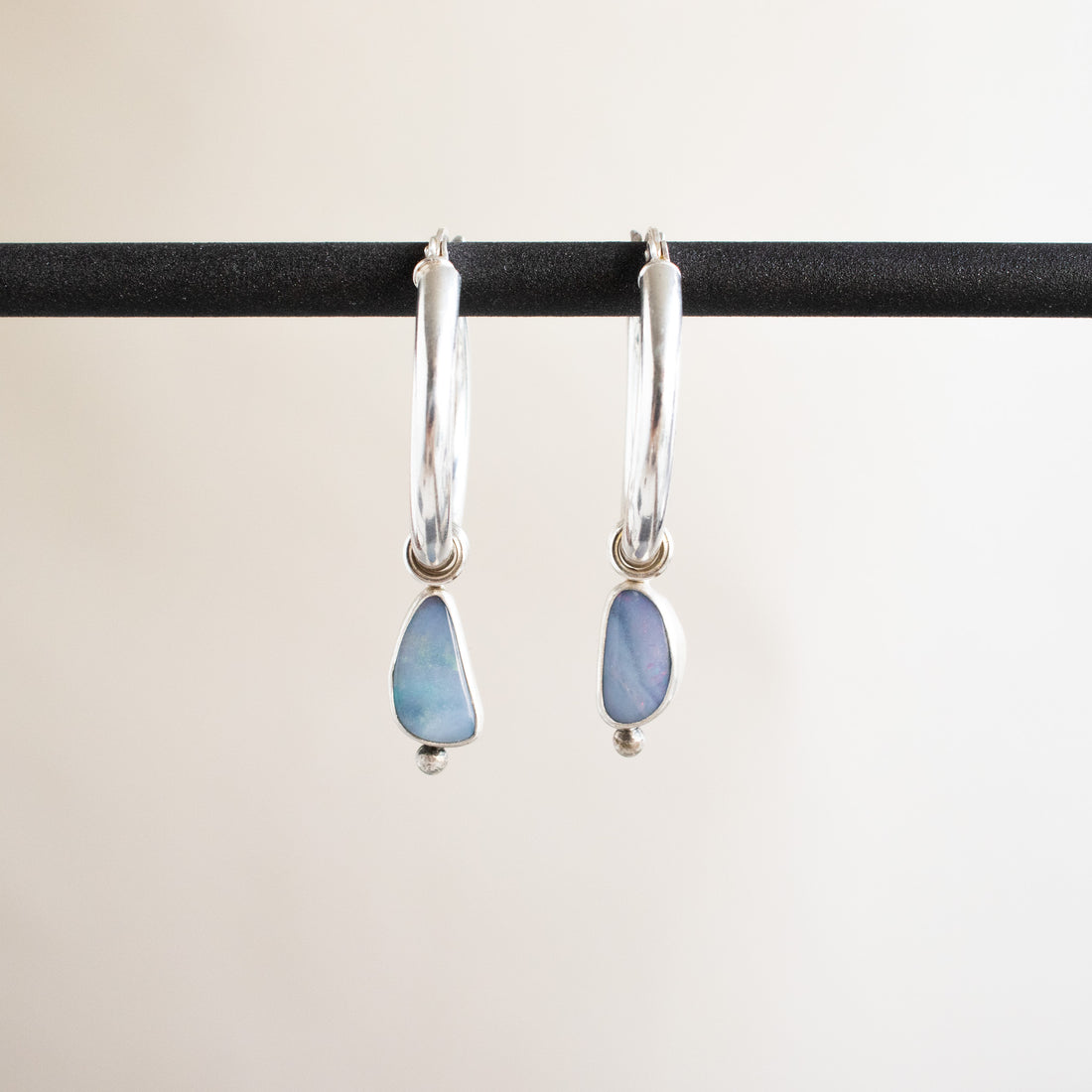 Australian Opal Everyday Hoop Earrings no. 2
