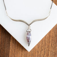 Rainbow Moonstone Arabesque Necklace