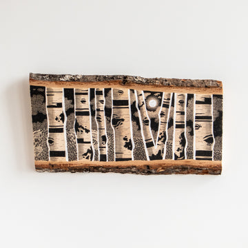 Seven Birches | Drawing on Wood