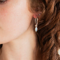 Australian Opal Everyday Hoop Earrings no. 1