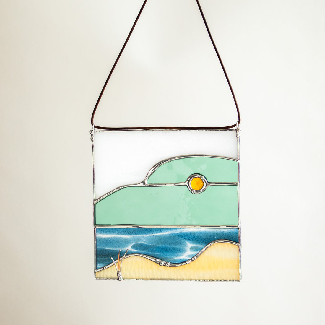 Beach Stained Glass Wall Hanging