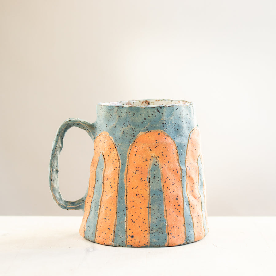 Arches Mug | Slate/Peach
