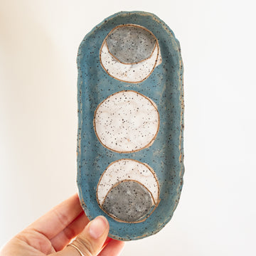 Moon Phases Oval Tray | Slate