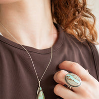 Turquoise Teardrop Duo Necklace