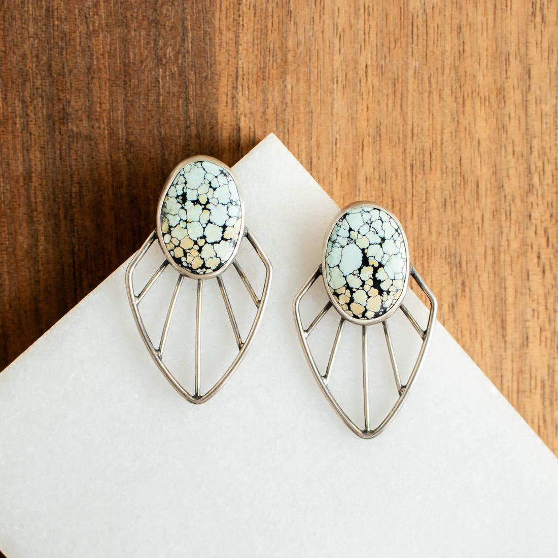 #8 Turquoise Radiate Stud Earrings 5