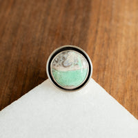 Size 7.5 | Lucin Variscite Round Ring
