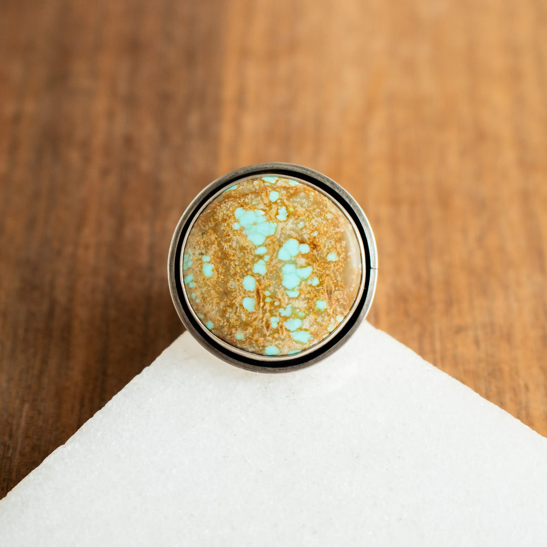 Size 7.5 | #8 Turquoise Large Round Ring