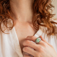 Size 7.5 | Lucin Variscite Oval Ring