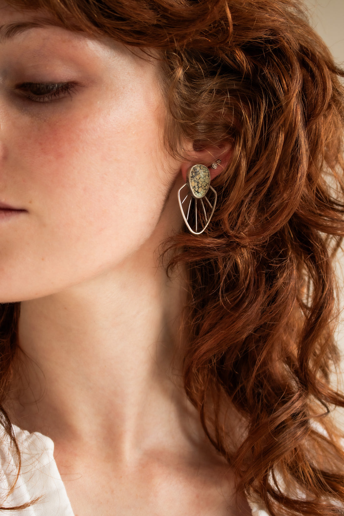 #8 Turquoise Radiate Stud Earrings 1