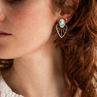 #8 Turquoise Radiate Stud Earrings 3