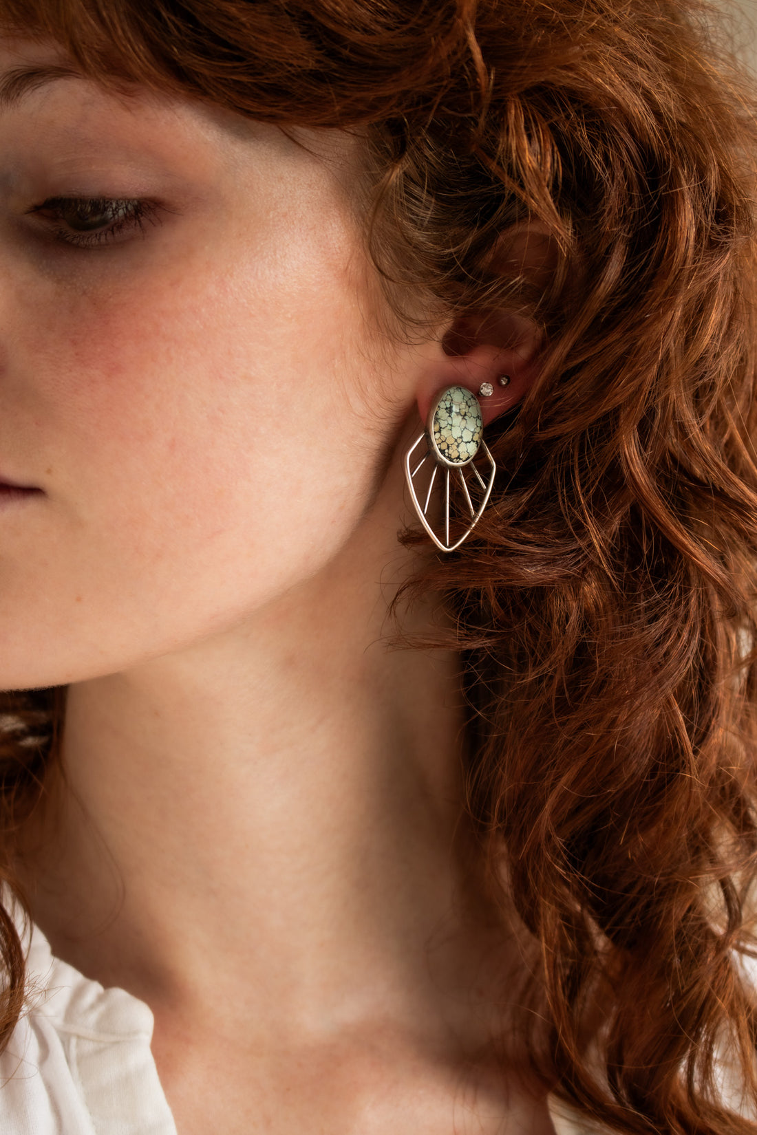 #8 Turquoise Radiate Stud Earrings 5