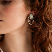#8 Turquoise Radiate Stud Earrings 5