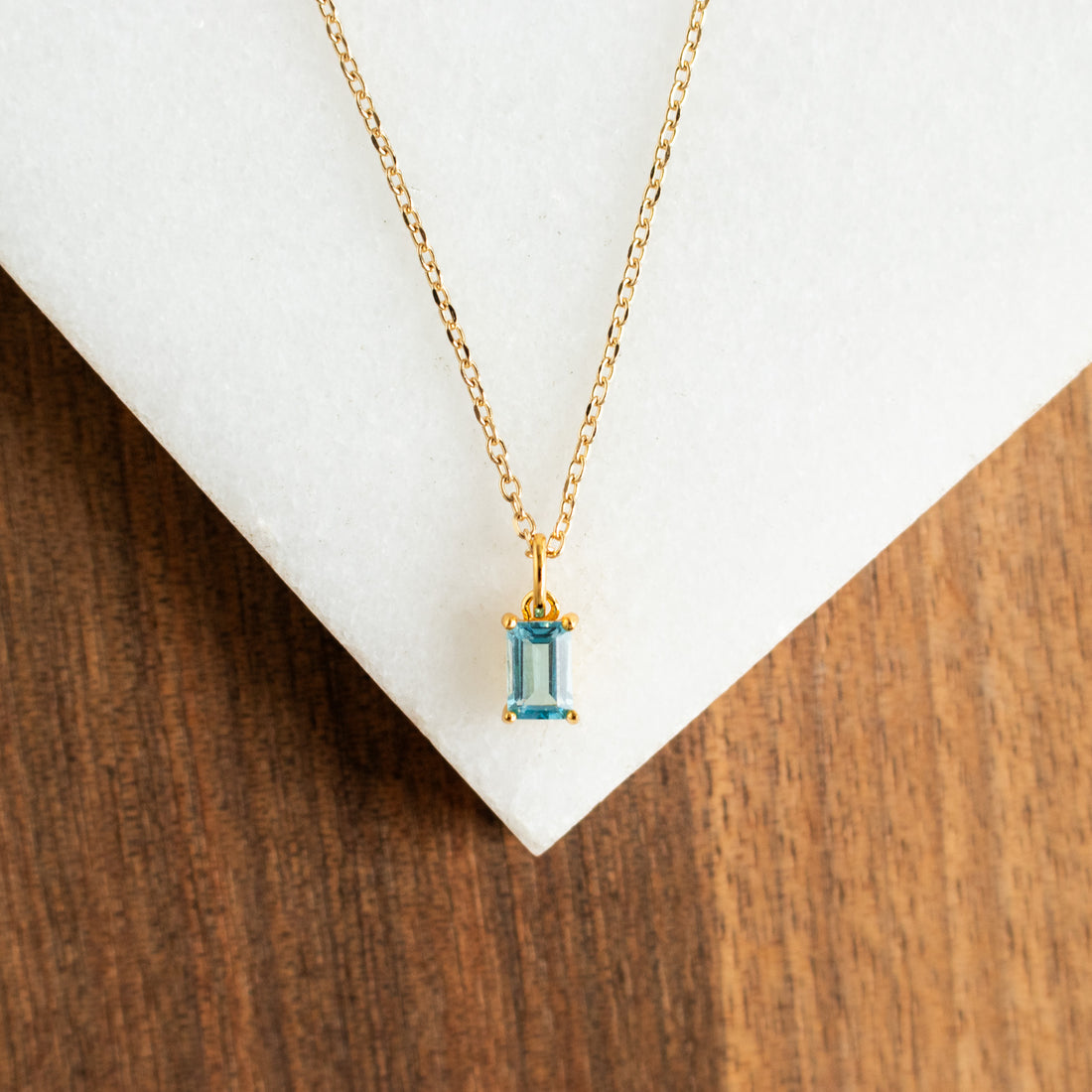 December Blue Topaz Necklace