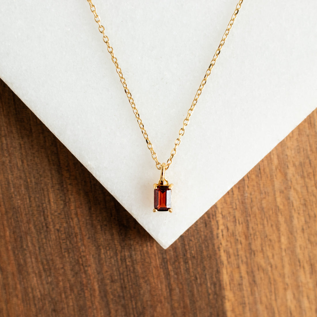 January Garnet Necklace