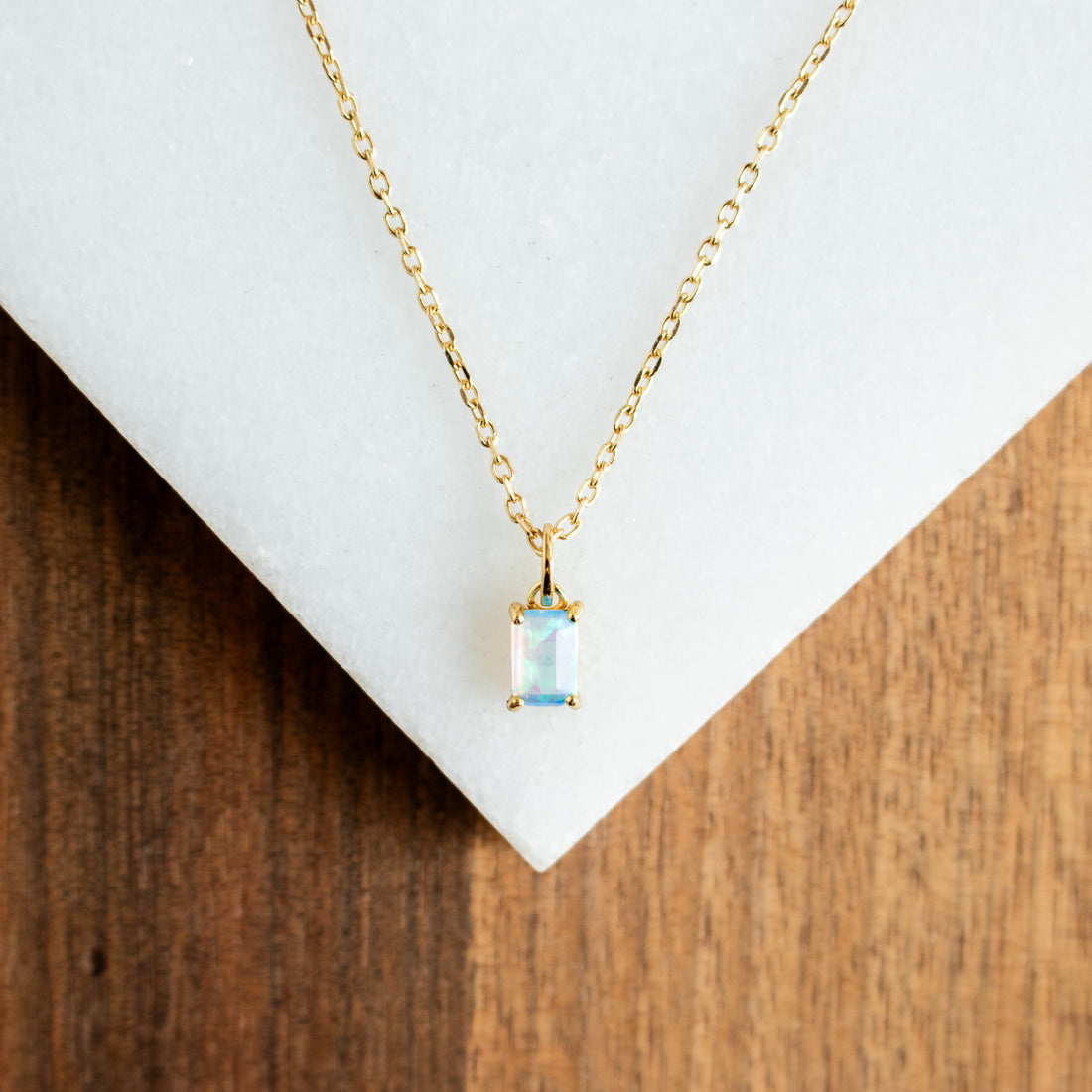 October Opal Necklace