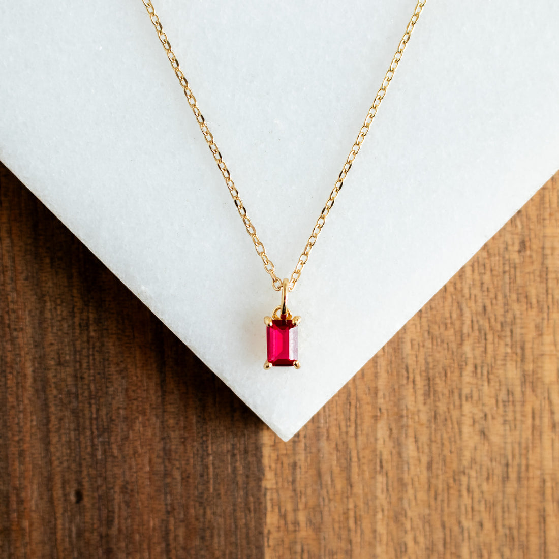 July Ruby Necklace