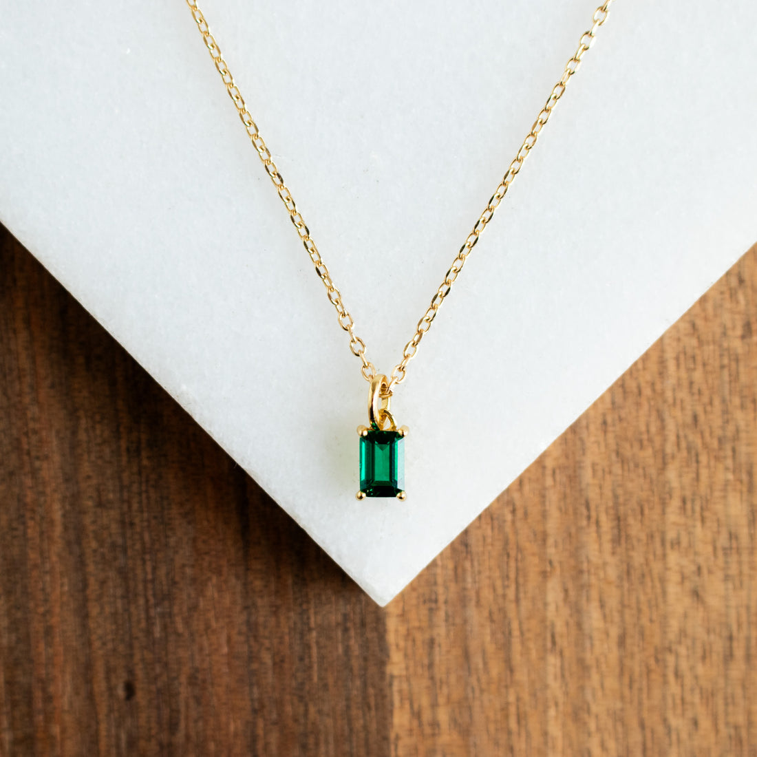 May Emerald Necklace
