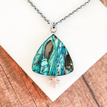 Large Confetti Chrysocolla Plus Necklace