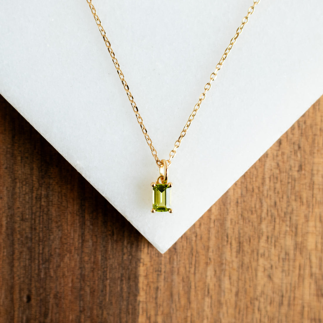 August Peridot Necklace