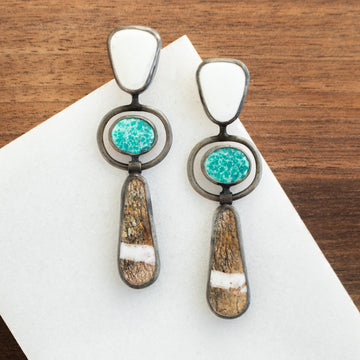 Wild Horse Magnesite Turquoise Earrings