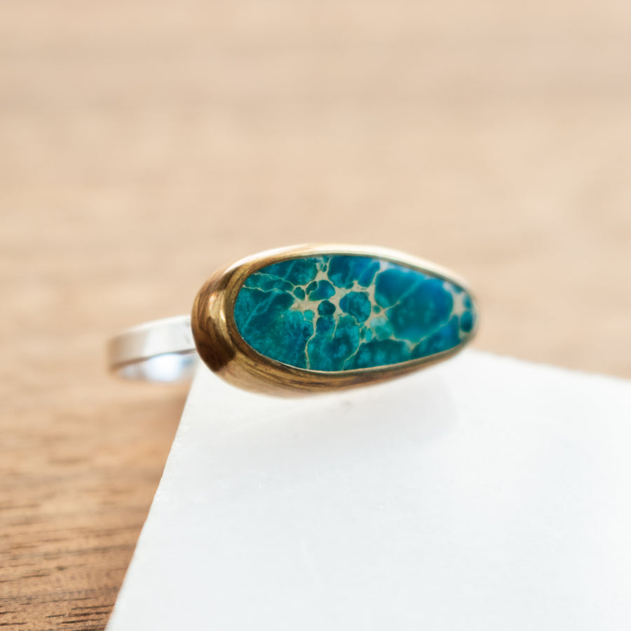 Size 7.5 | Sea Sediment Jasper Ring