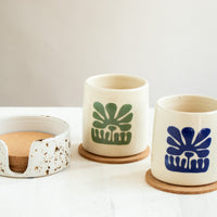 Coaster Set and Holder | Speckled