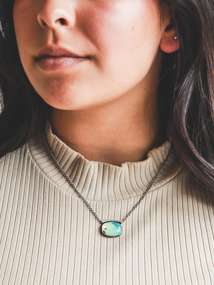 Peruvian Blue Opal Necklace