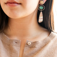 Owyhee Jasper Turquoise MI Pebbles Earrings