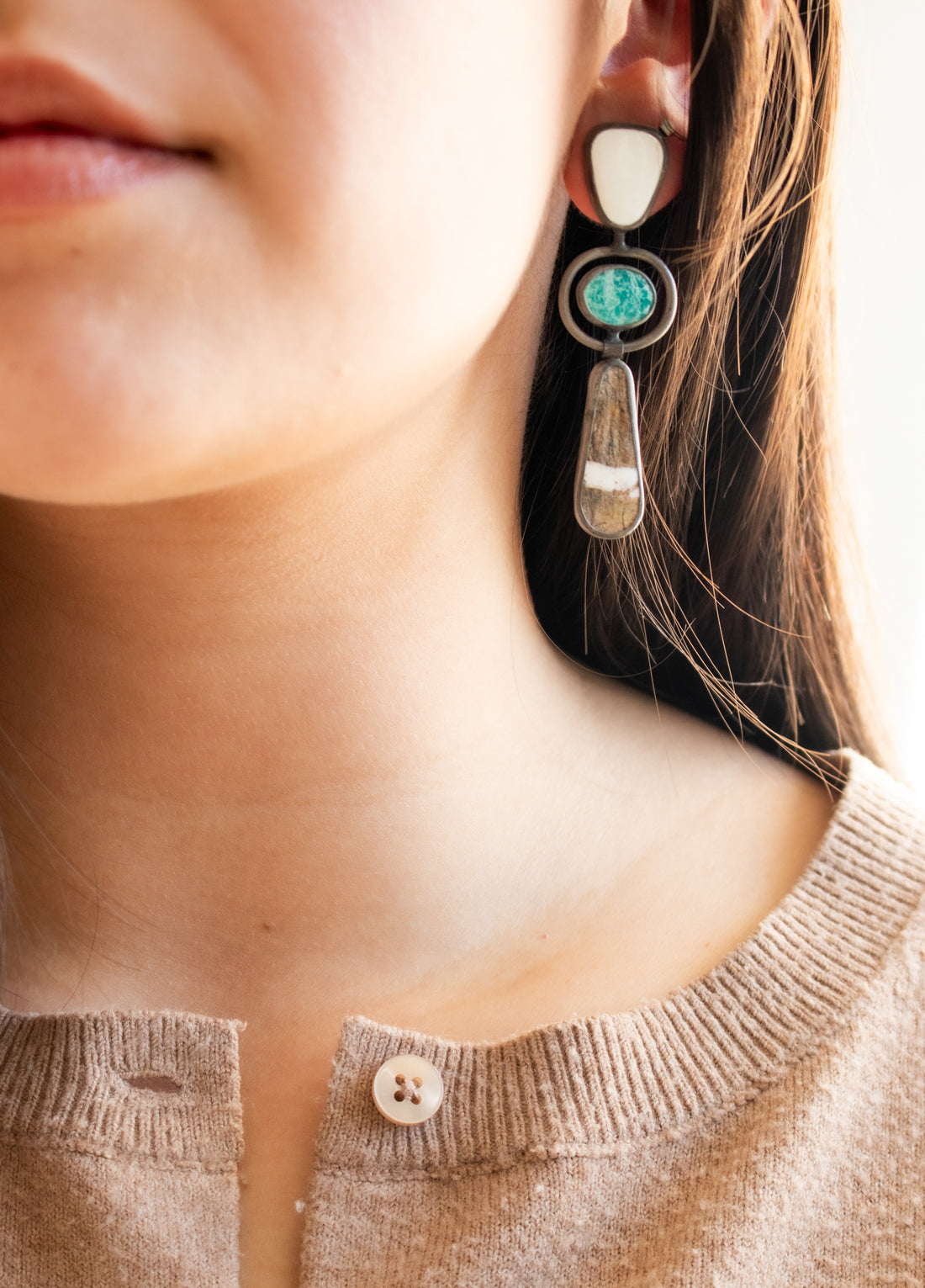 Wild Horse Magnesite Turquoise Earrings