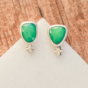 Chrysoprase Plus Studs