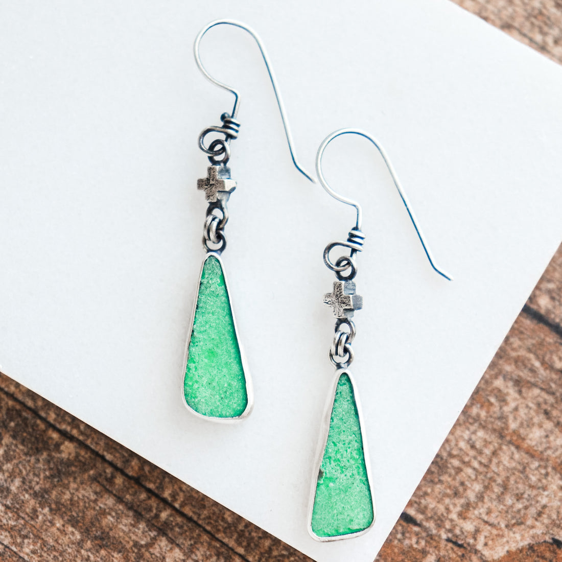 Druzy Variscite & Plus Earrings