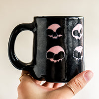 Eight Pink Skull Black Mug