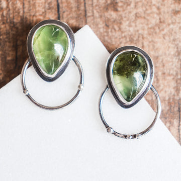 Green Prehnite Earrings