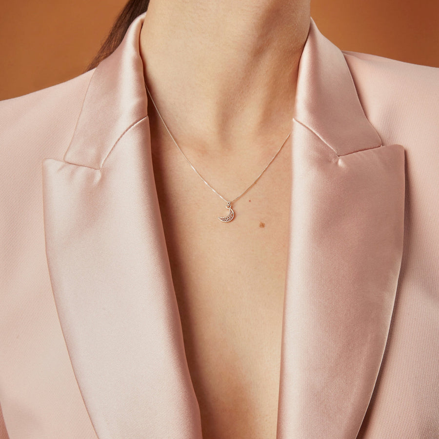 Luna Pendant Necklace | Silver