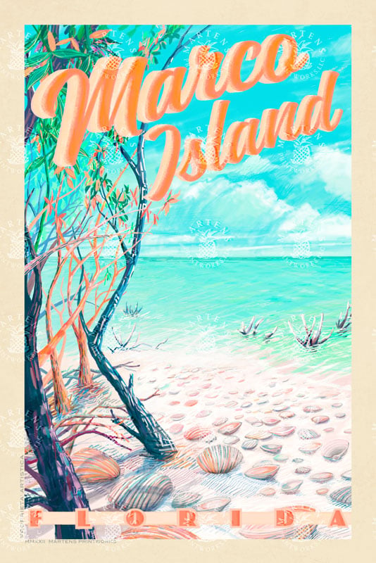 Marco Island Florida Print | 11x14
