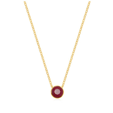 July Ruby Necklace