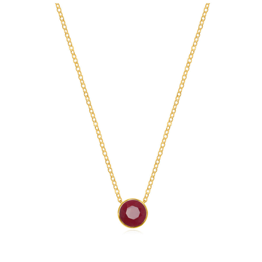 July Ruby Necklace