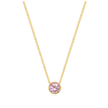 October Pink Topaz Necklace