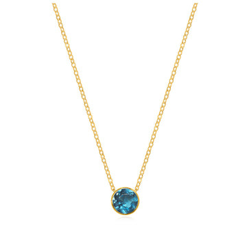 September London Blue Topaz Necklace