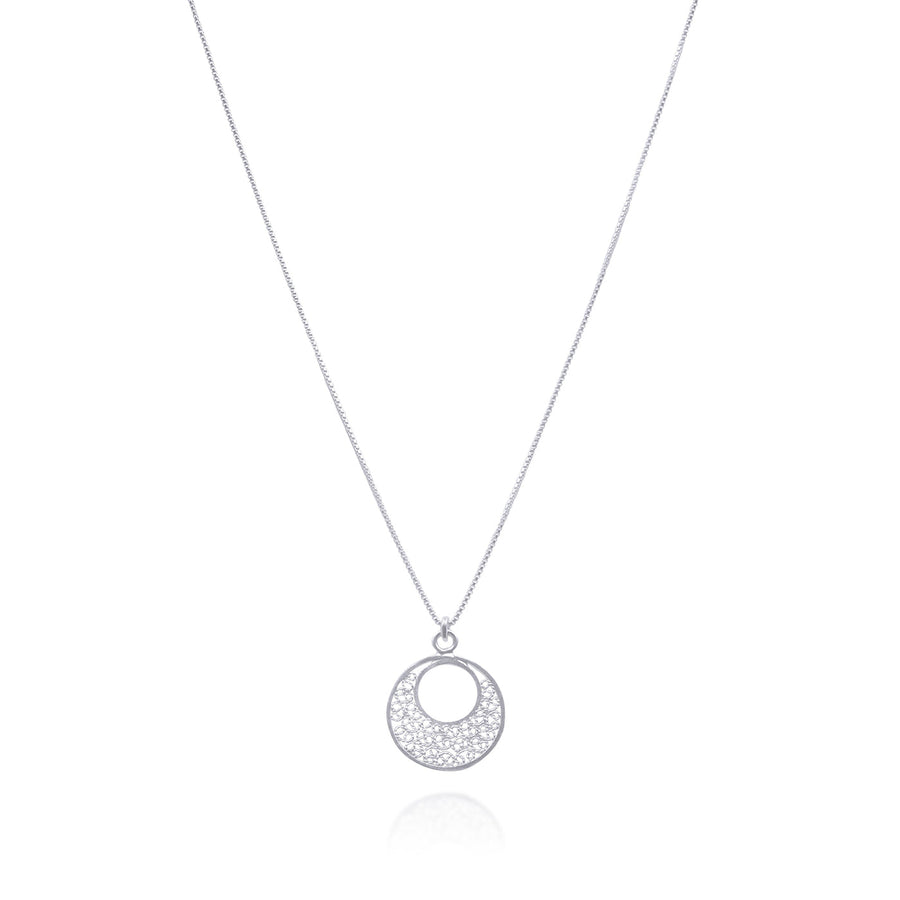 Pile Pendant Necklace | Silver